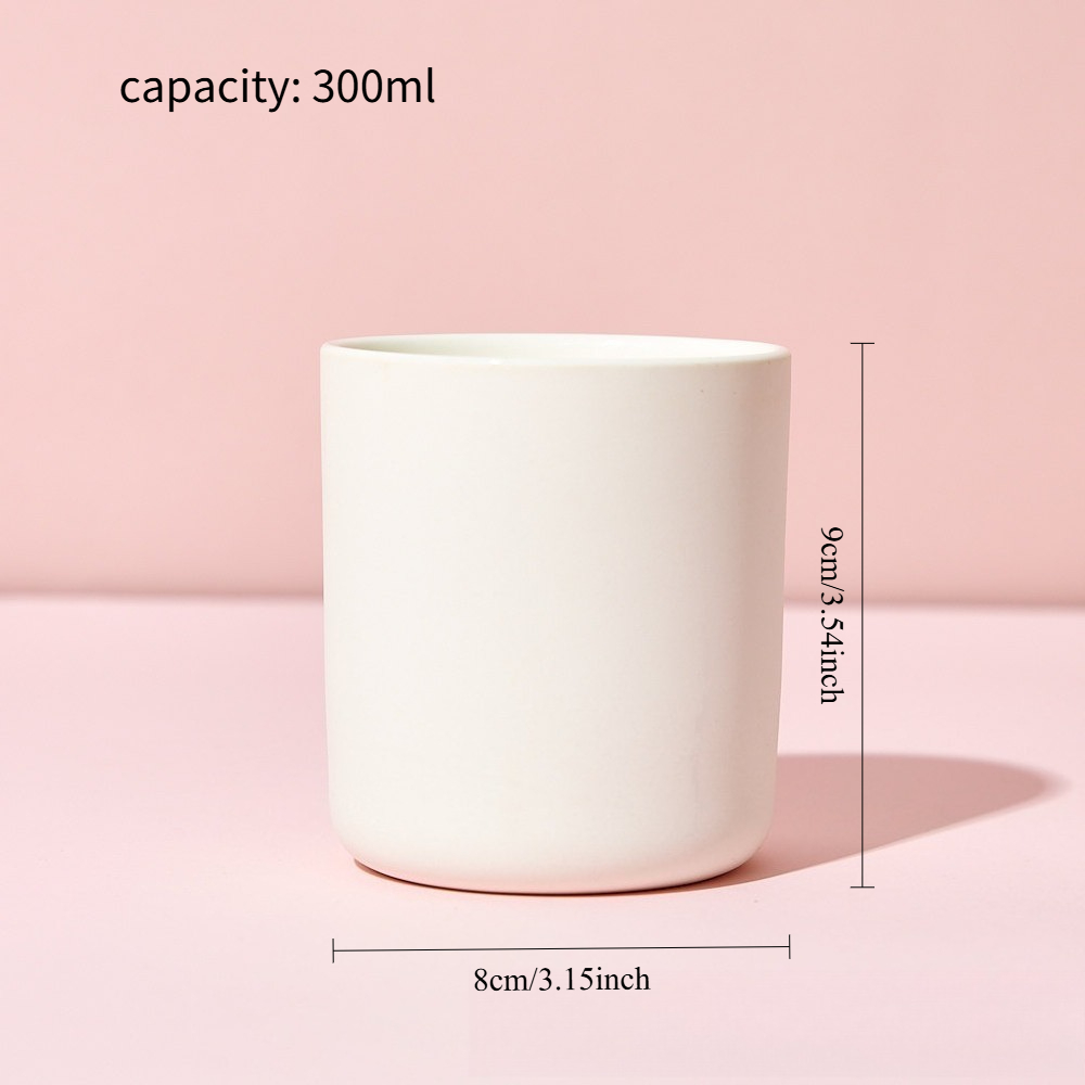 Empty Matt White Glass Candle  - Candle Making Jars With Lids recension och pris