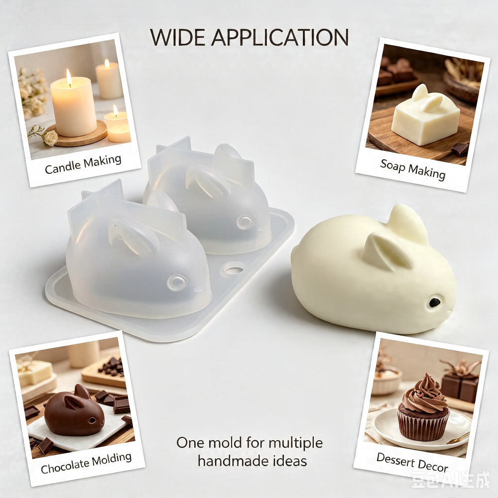 3D Mini Rabbit Silicone Mold F - Candle Making Tutorial recension och pris