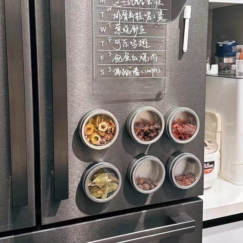 Magnetic Spice Tins with Clear - Tin Container Lid recension och pris