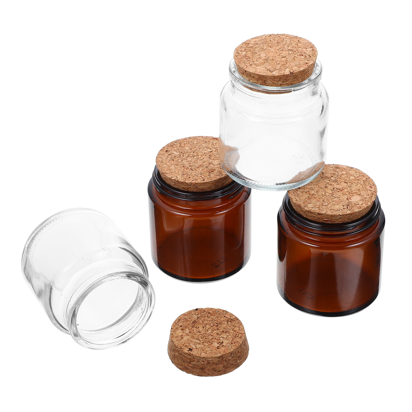 4Pcs Thick Glass Jar with Natu - Candle Making Jars With Lids recension och pris