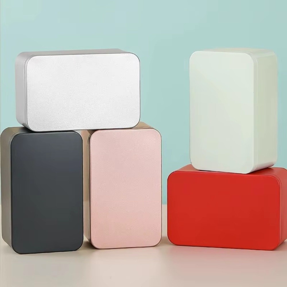 New Solid Color Tin Box Tinpla - Tin Container Lid recension och pris