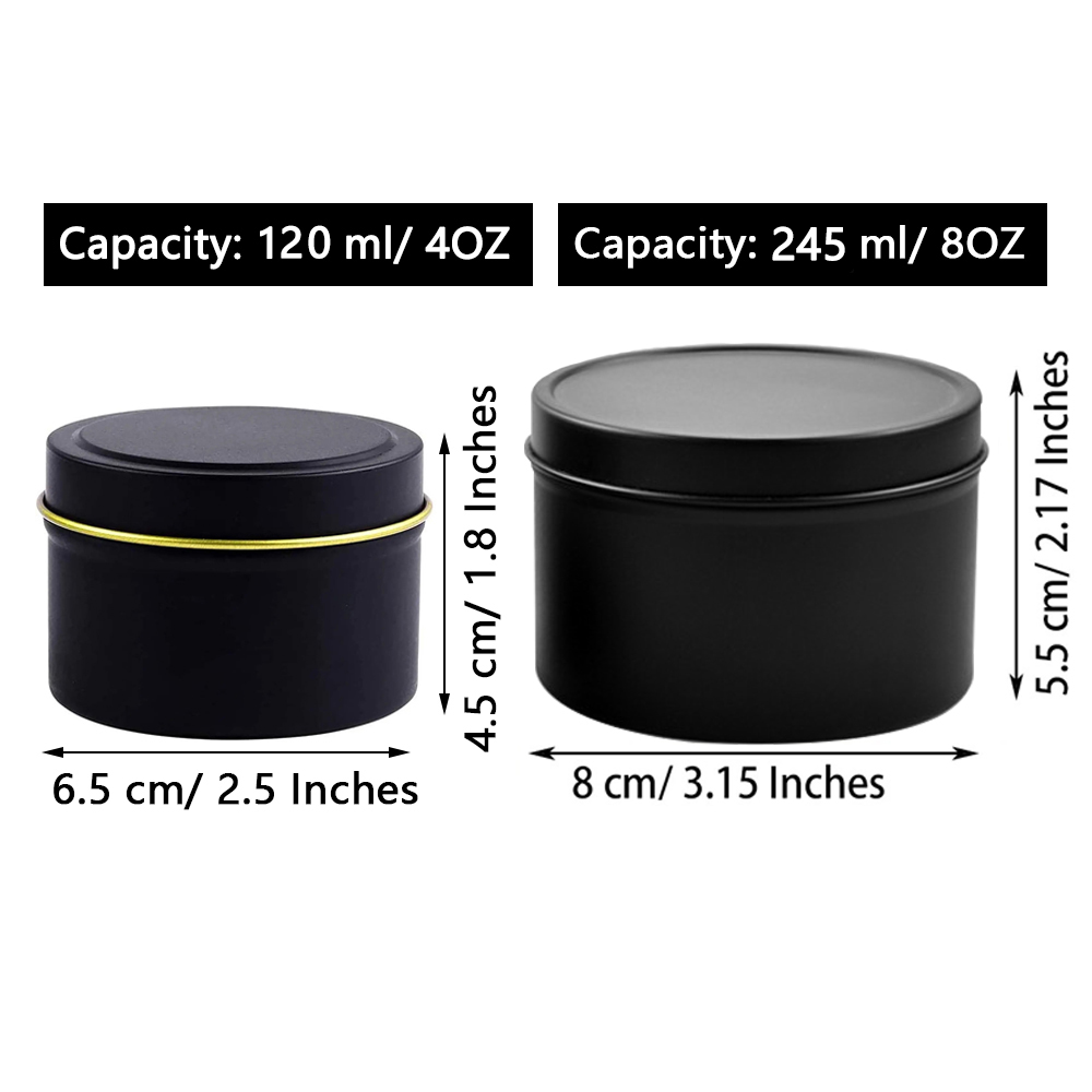 4oz/ 8oz Candle tins with lids - Tin Container Lid recension och pris