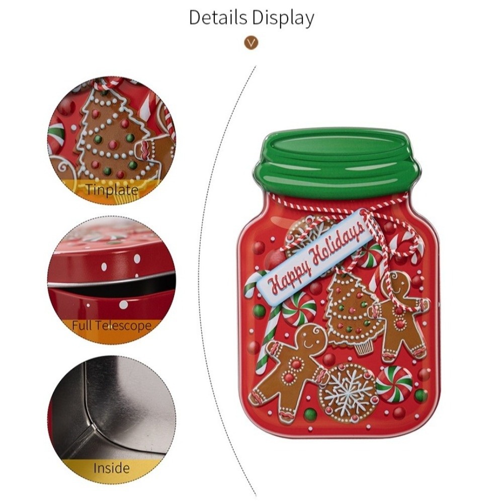 Portable Metal Christmas Tin B - Tin Container Lid recension och pris